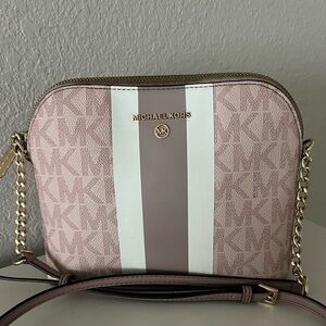 Michael Kors Blush and Cream Crossbody Bag